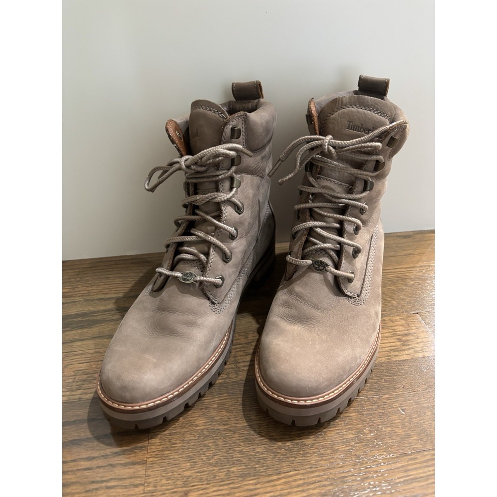 TIMBERLAND Courmayeur Valley 6 Inch Taupe Nubuck Waterproof Boots sz 11 Womens
